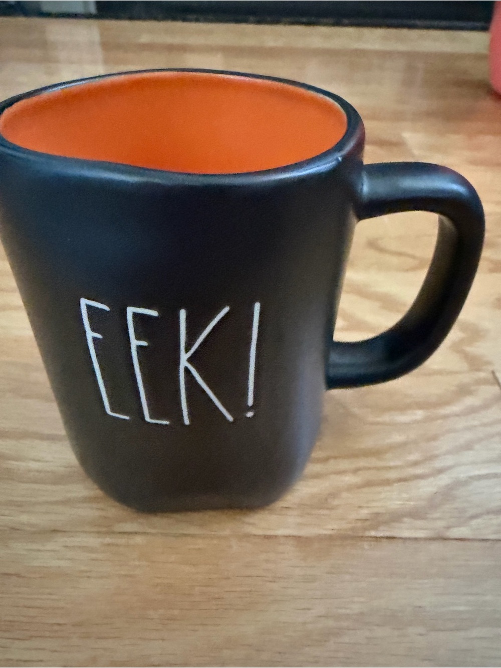 Rae Dunn Novelty Black & Orange 'EEK!' Ceramic Mug - Halloween